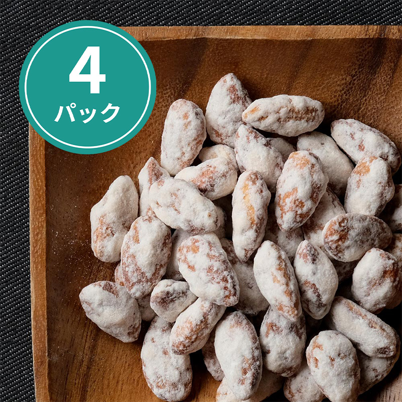 【 WEB限定 】能登塩とシュガーの日本海ナッツ （ アーモンド ）１００g ×４パック