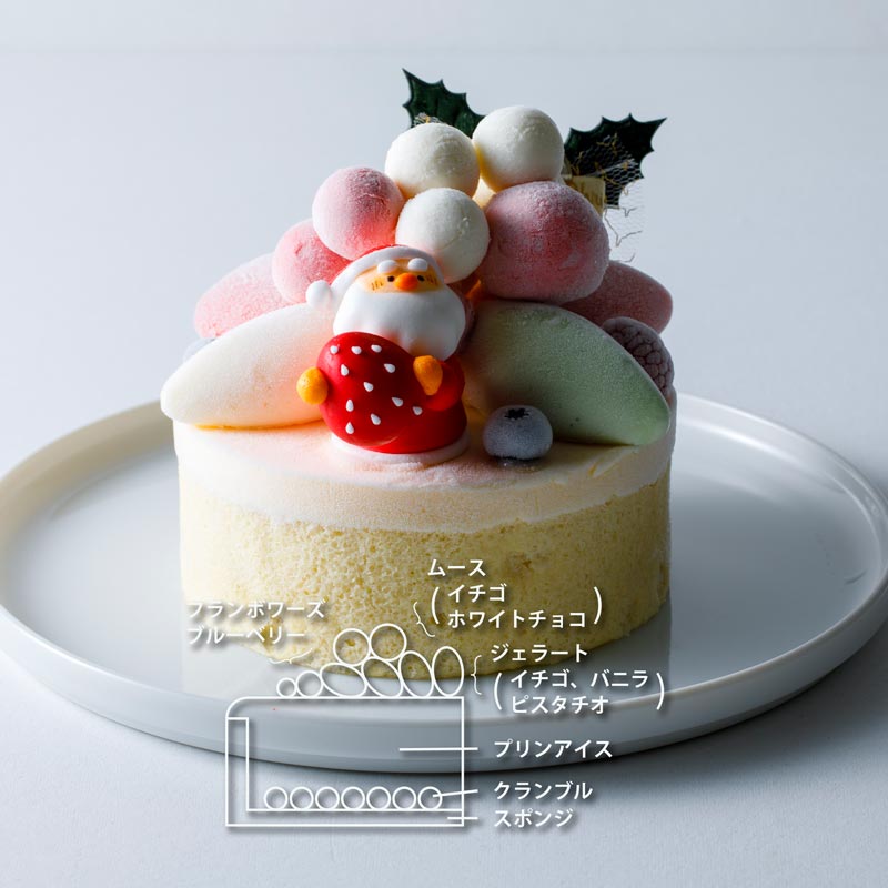 アントルメグラッセ４号（プリンアイスケーキ / 送料込み）（１２cm / ２～４人分） | Horita205のクリスマス２０２３