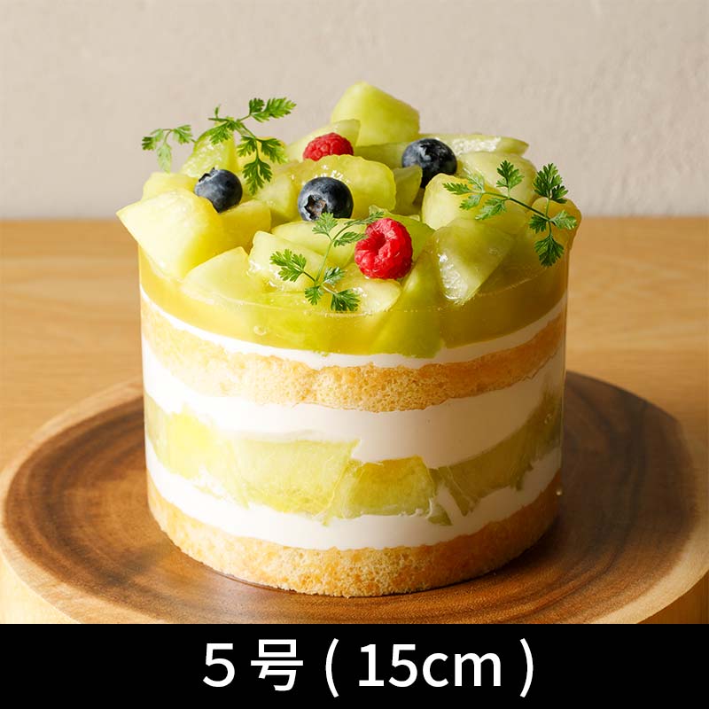 メロンこぼれるデコ ５号（１５cm：４～６人分）※ 特注 ３日前までに予約