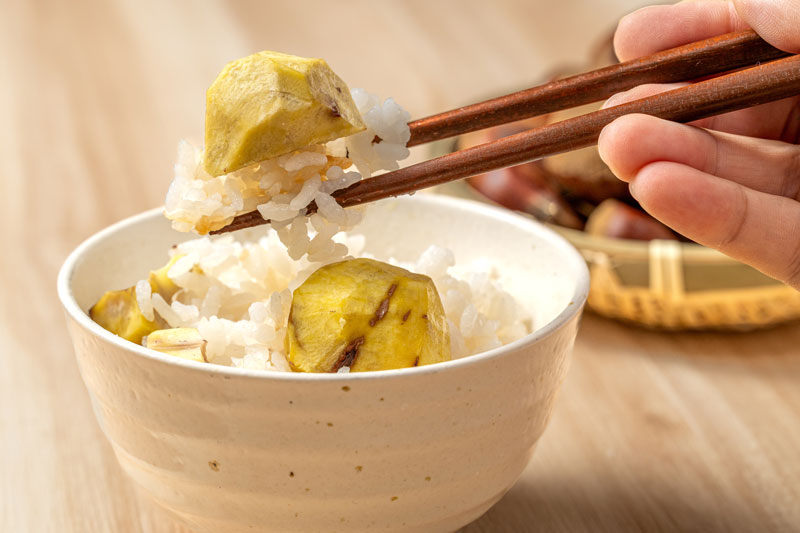 “しっとりクリーミーな食感の栗”