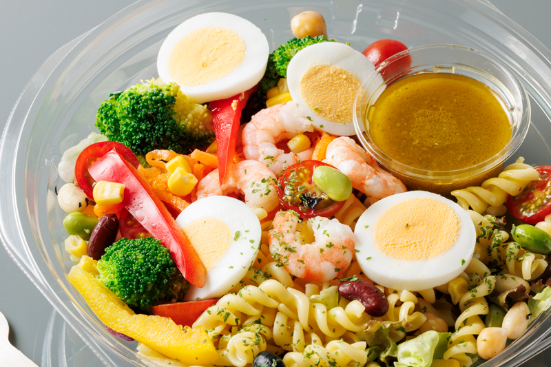 “エビとブロッコリーのショートパスタサラダ”